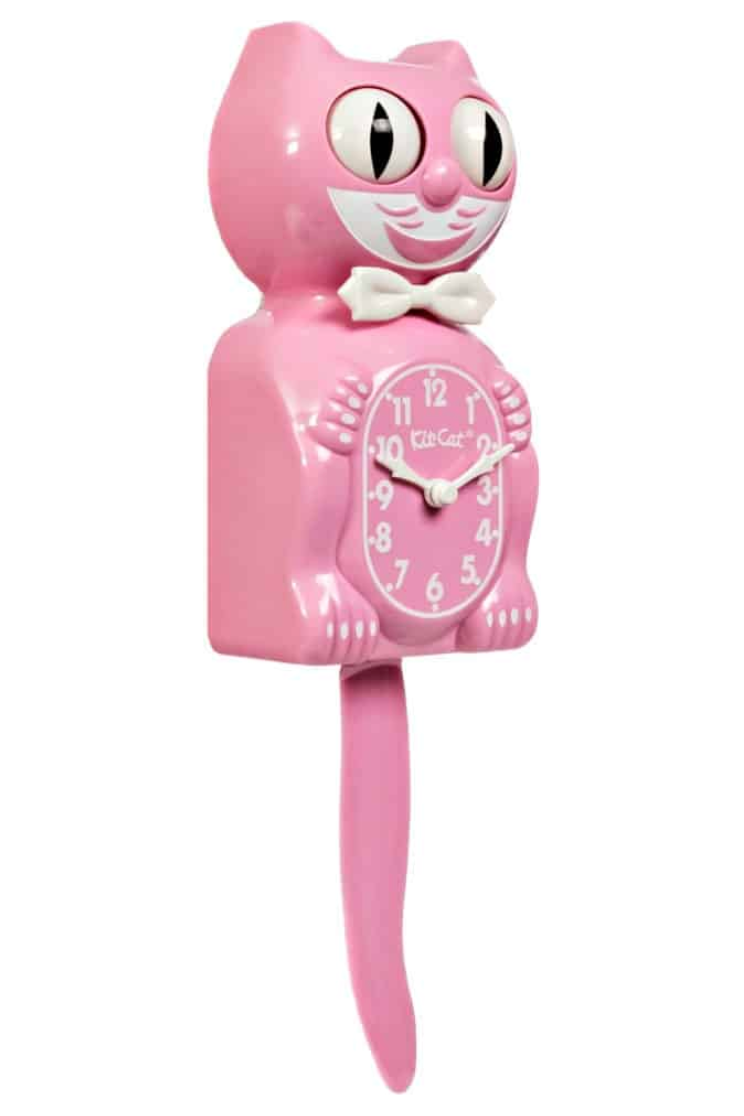 Limited Edition Pink Satin Kit Cat Clock