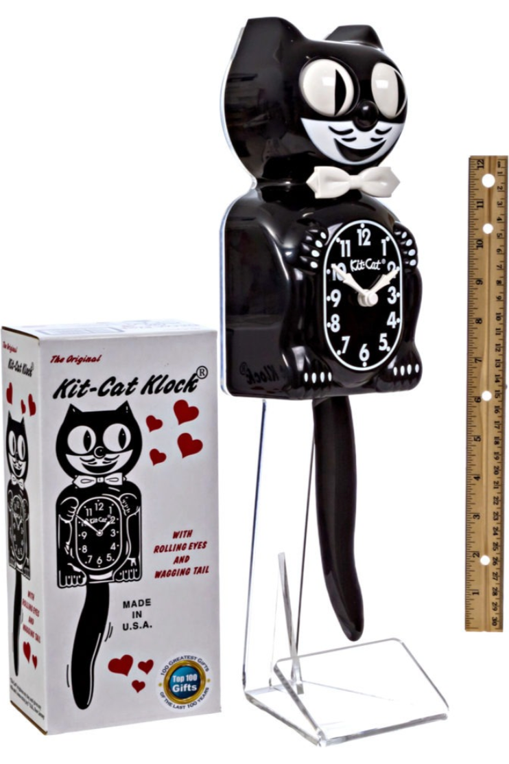 Black Authentic Kit Cat Clock (Felix)
