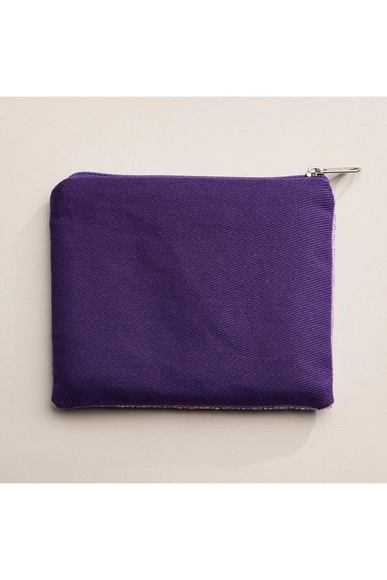 Boo! Spider Purple Beaded Coin Purse