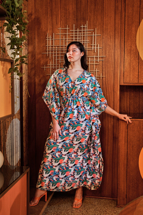 Rhiannon Crane Caftan Designer Summer Dress