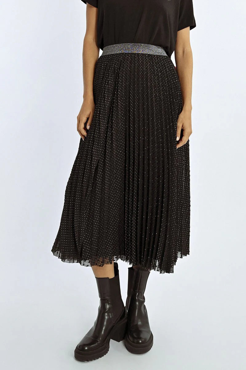 Holiday Dreams Do Come True Pleated Skirt