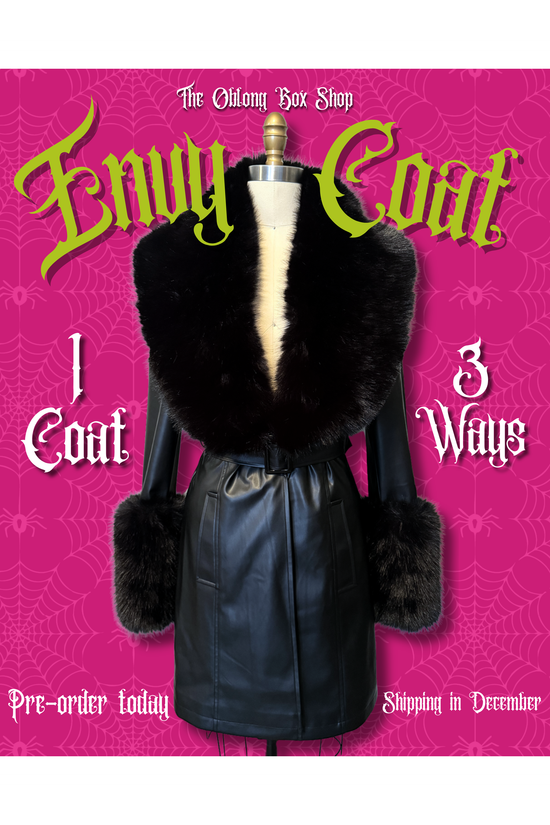The Envy Coat in Black with Spiderweb Lining - PRE-ORDER