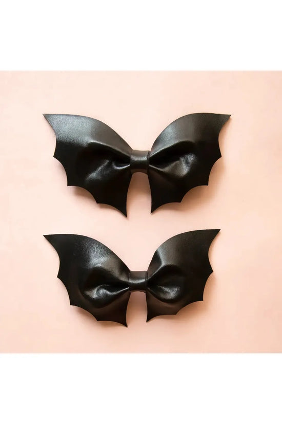 Leather Bat Halloween Hair Clip