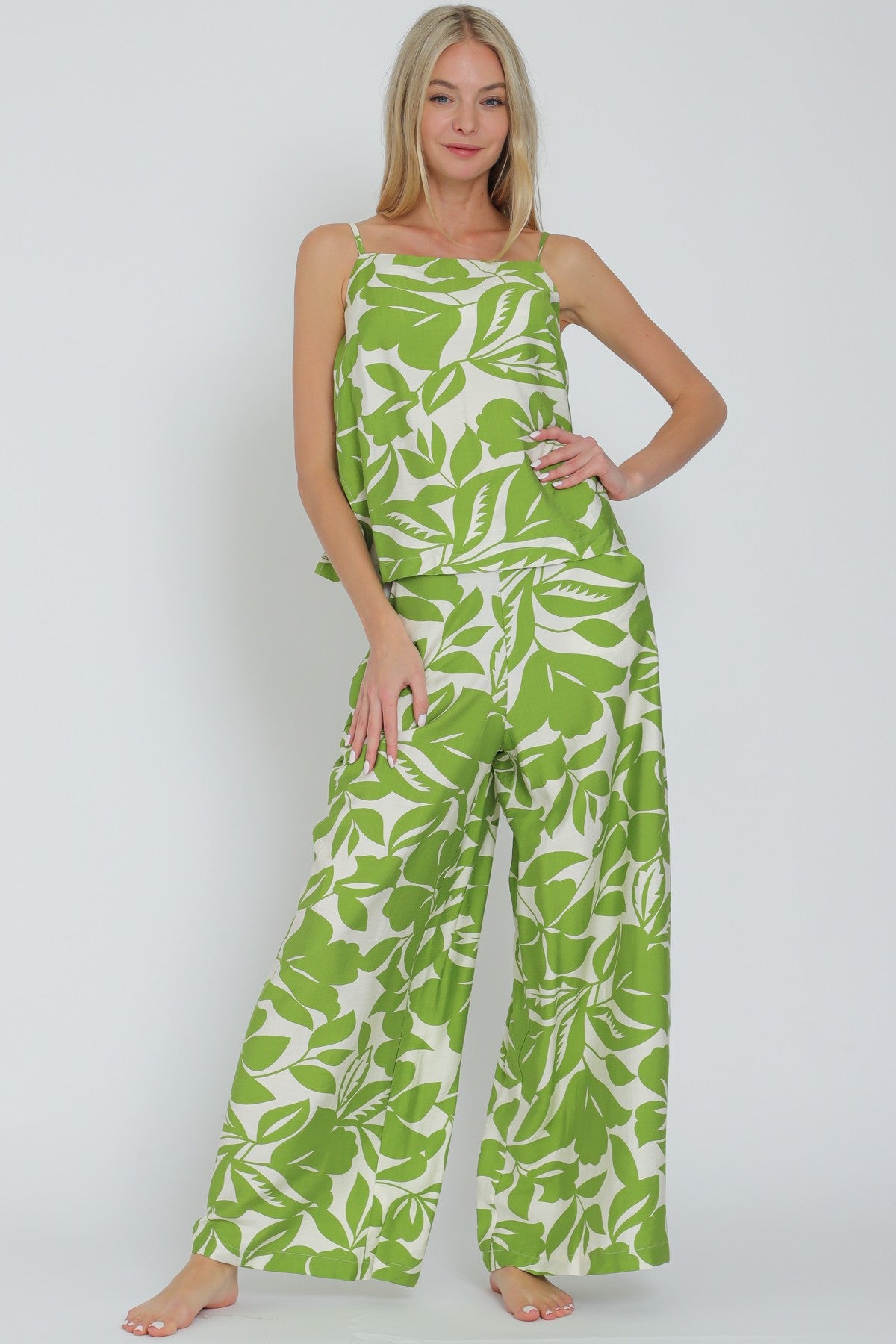 Citra Lime Thin Tie Back Chest Top