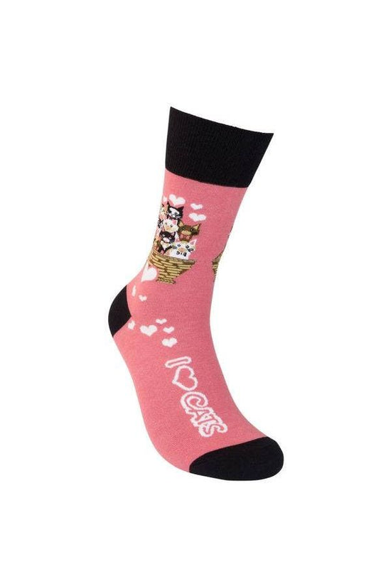 I Love Cats Cotton Unisex Cotton Socks