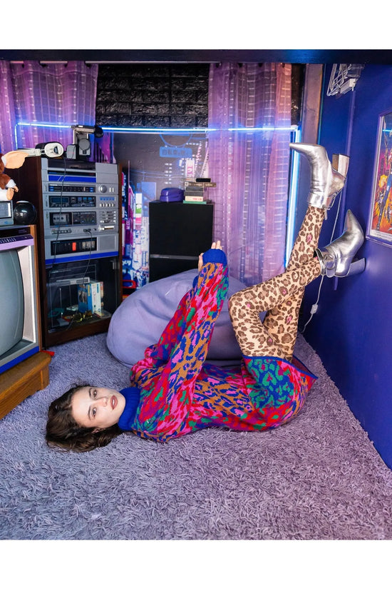Pink Pop Leopard Print Sheer Tights