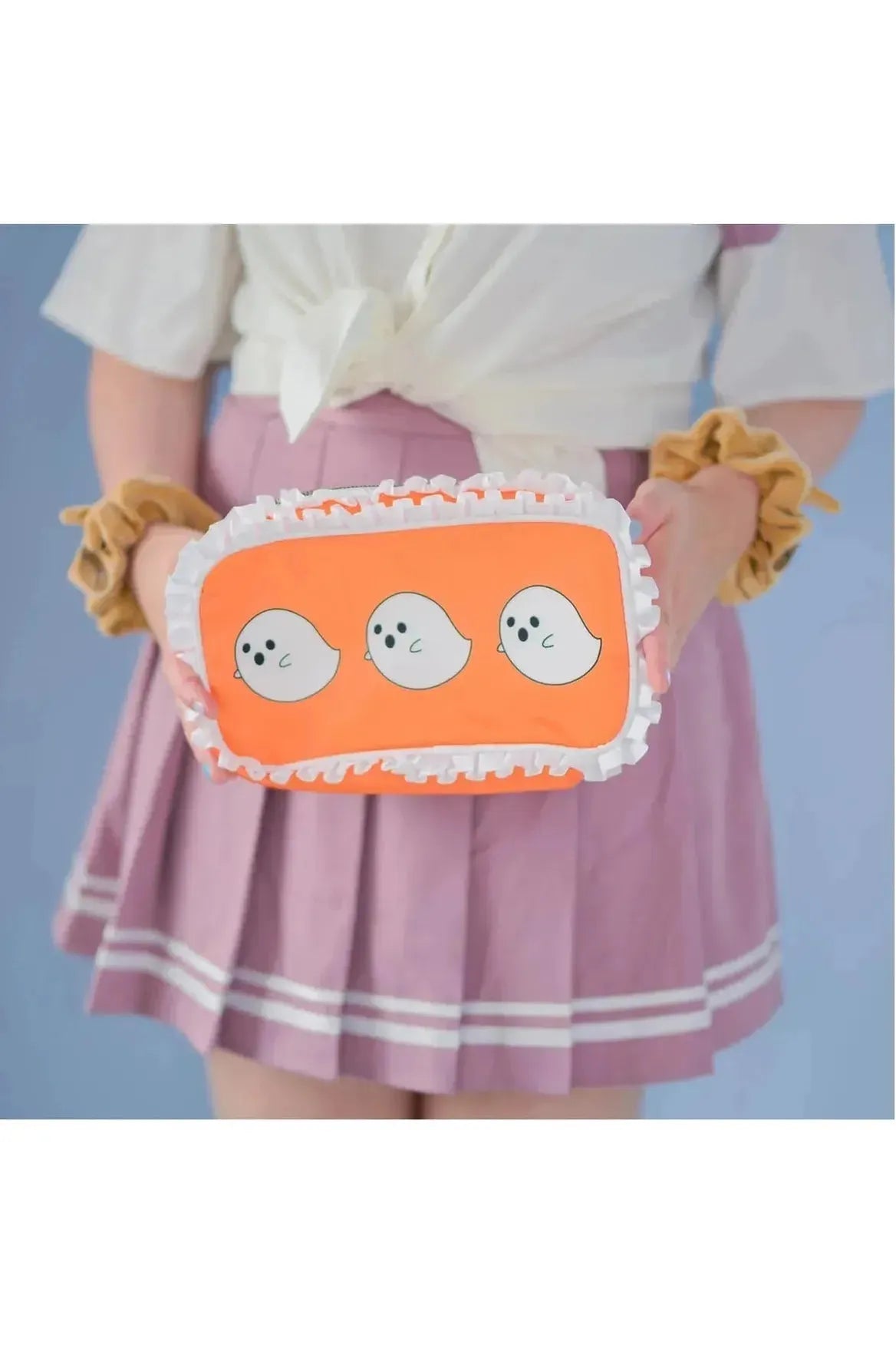 Boo! Ghost Ruffle Clutch Pouch
