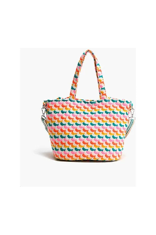 Rainbow Wings Floral Tote