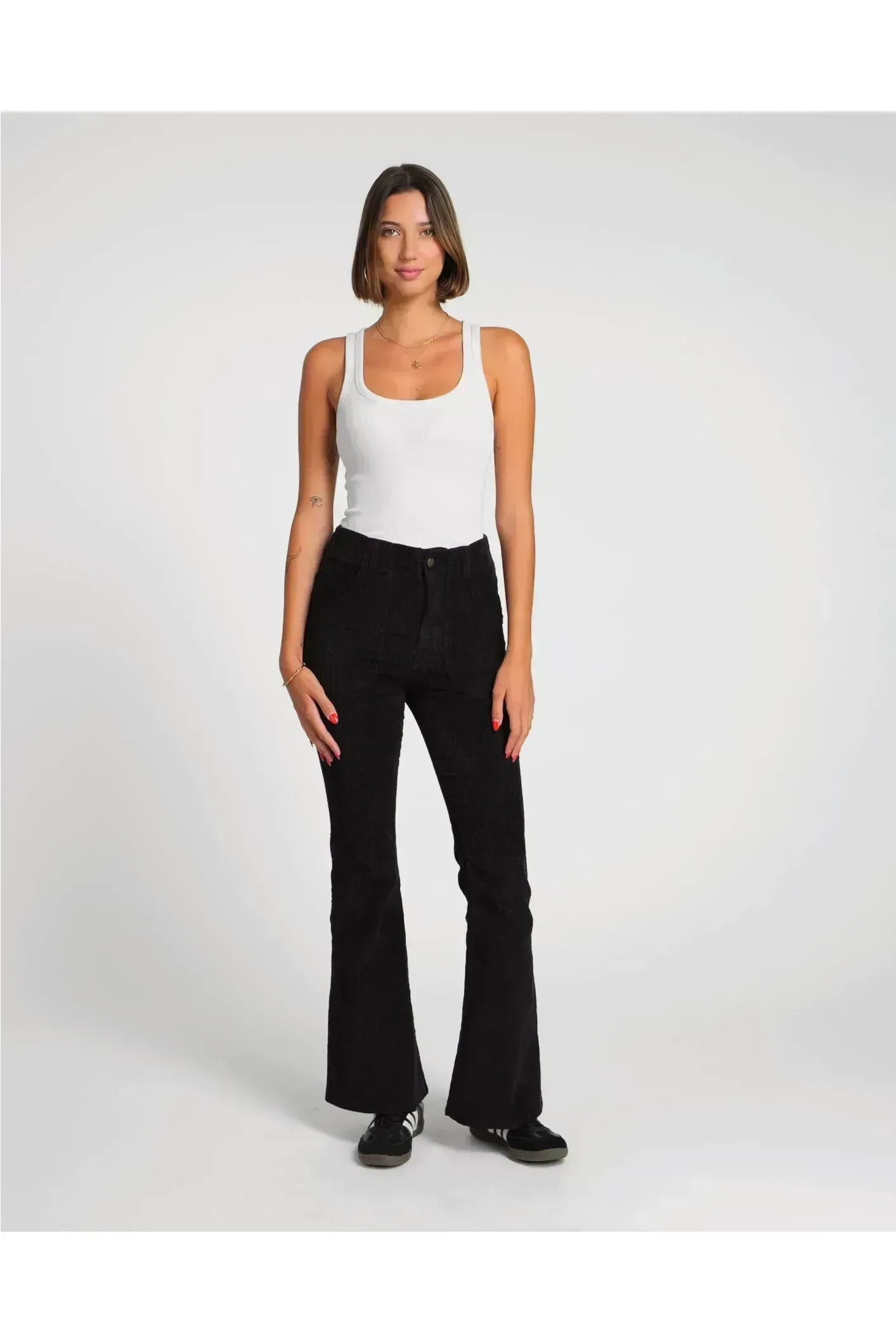 Black Corduroy 70's Bell Bottom Pants
