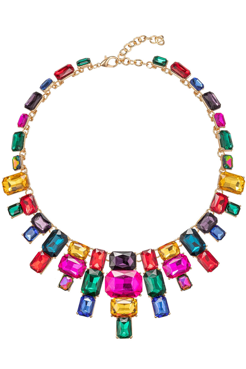 Candy Rainbow Statement  Necklace