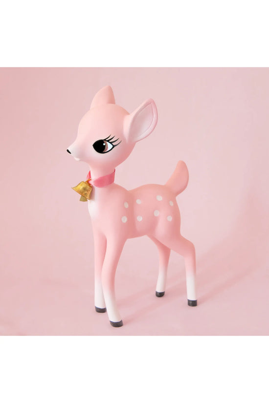 Pink Cute Holiday Retro Deer Figurine