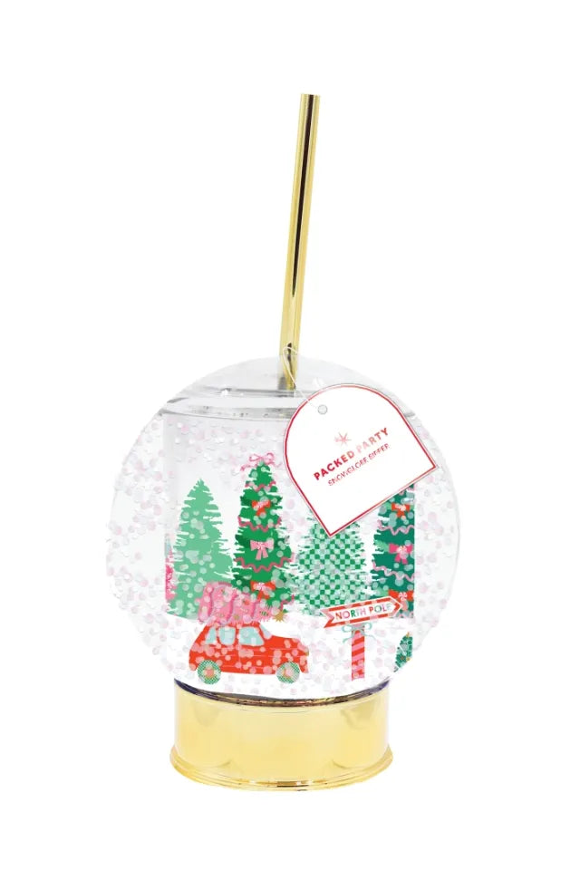 Let It Snow Globe Sipper Novelty Cup