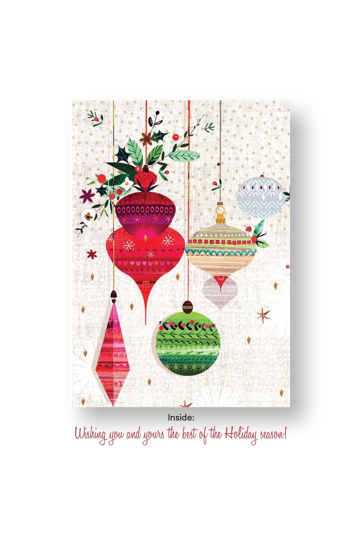 Vintage Ornaments Greeting Cards Box Set of 10