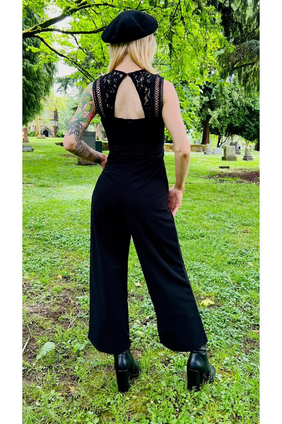 Romantic Goth Black Jumpsuit