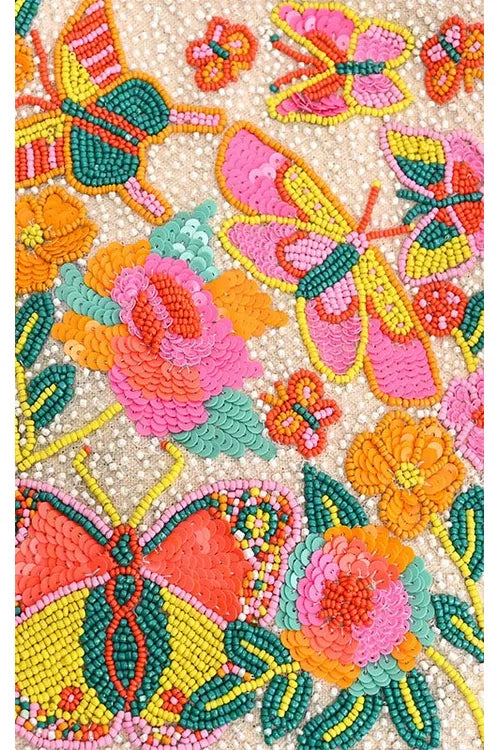 Rainbow Wings Floral Tote