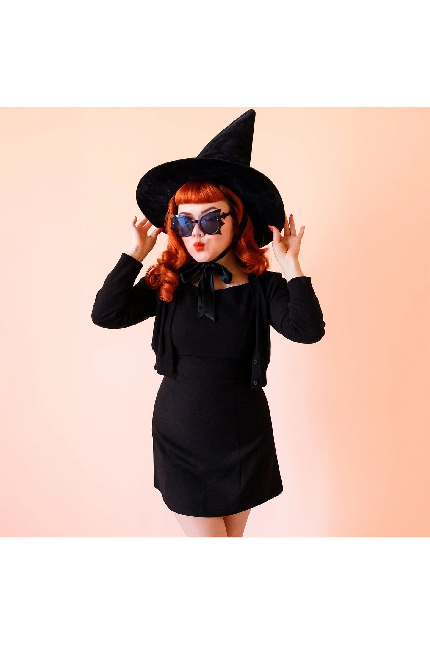 Black Velvet Witch Halloween Hat