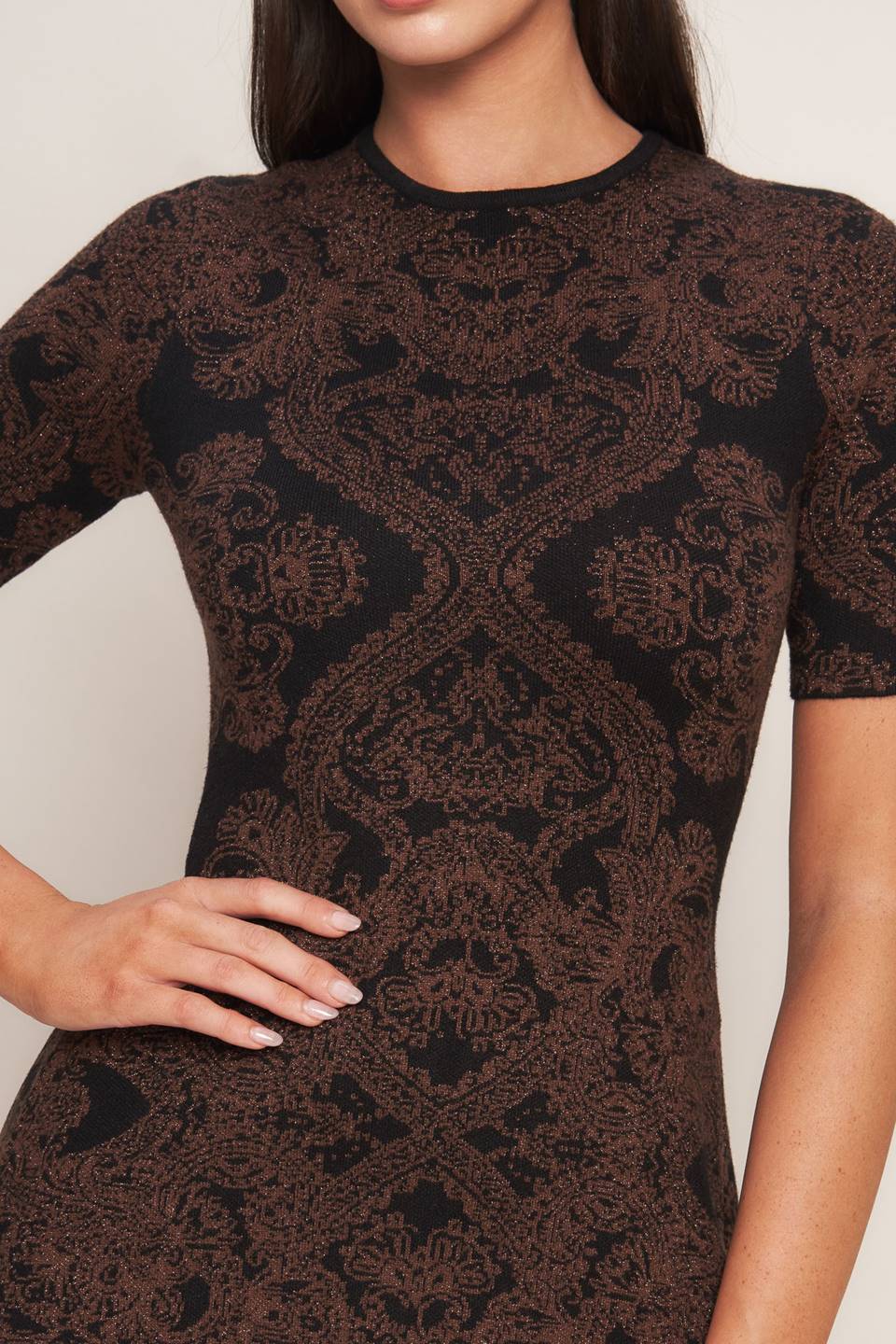 Jacquard Sweater Midi Dress