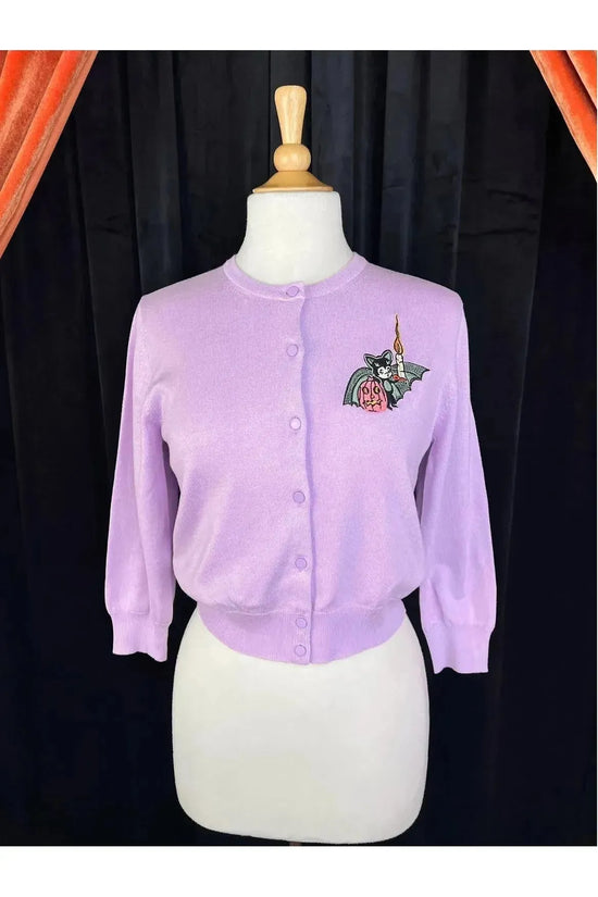 Lil Creepster Cropped Lilac Button down Cardigan