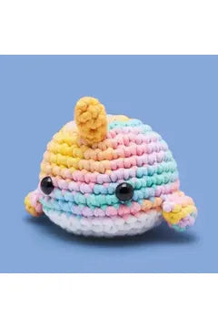 Pastel Bjørn the Narwhal Beginner Woobles Crochet Kit