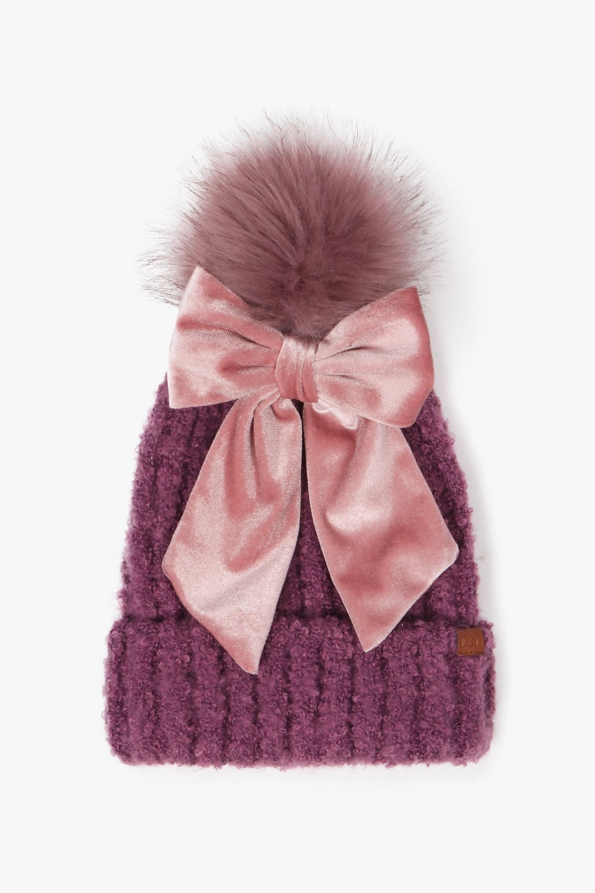 3 Ways To Wear Bow Beanie Faux Fur Pom