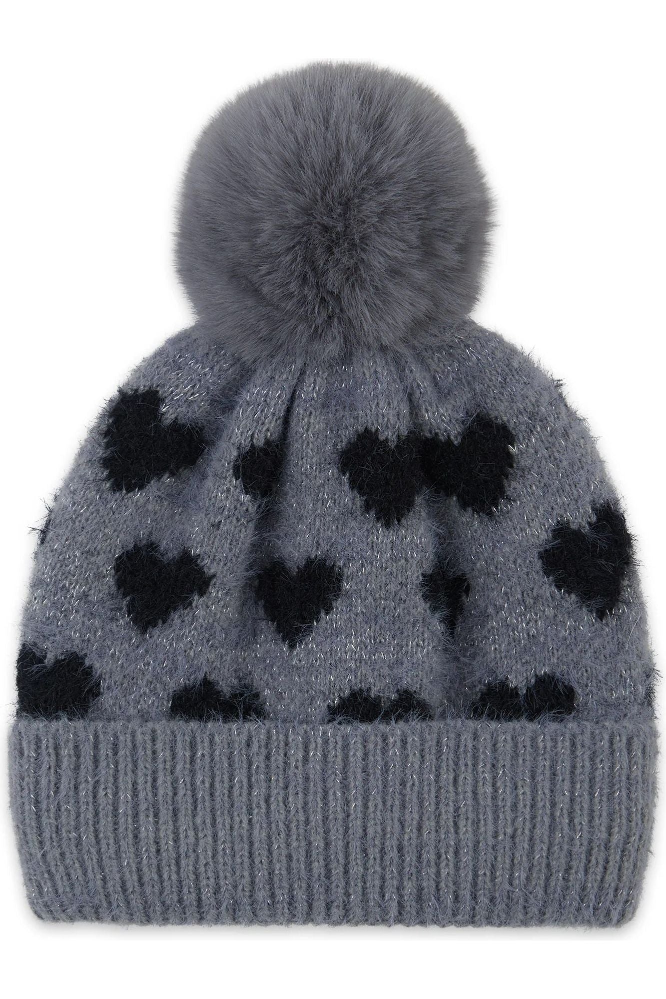 Heart Print Beanie