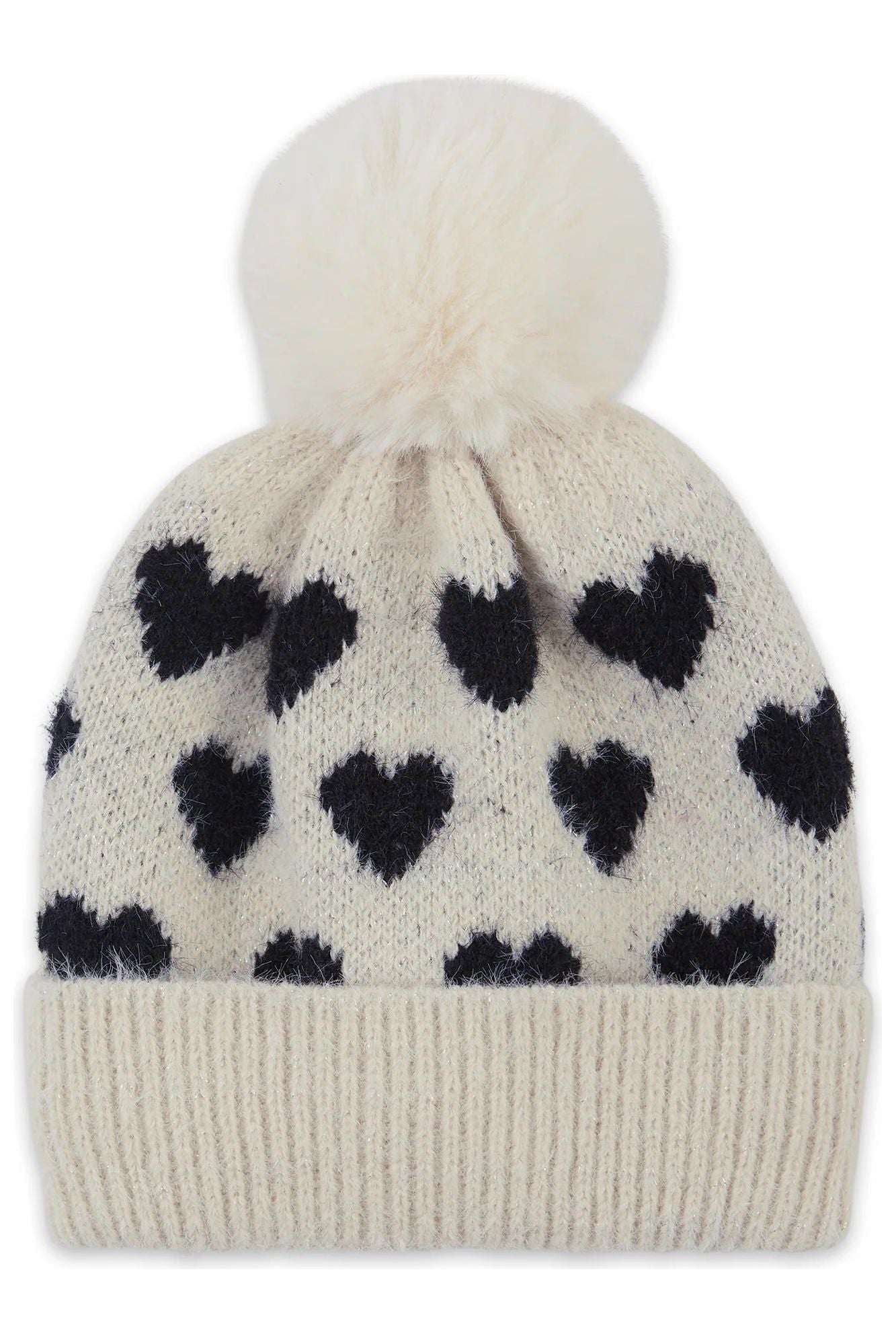 Heart Print Beanie