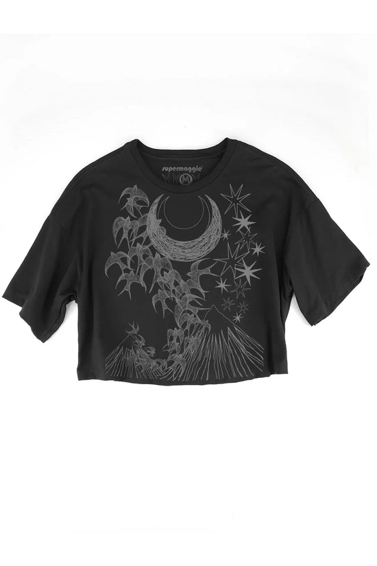 Night Flight Clover Crop Tee T-Shrit