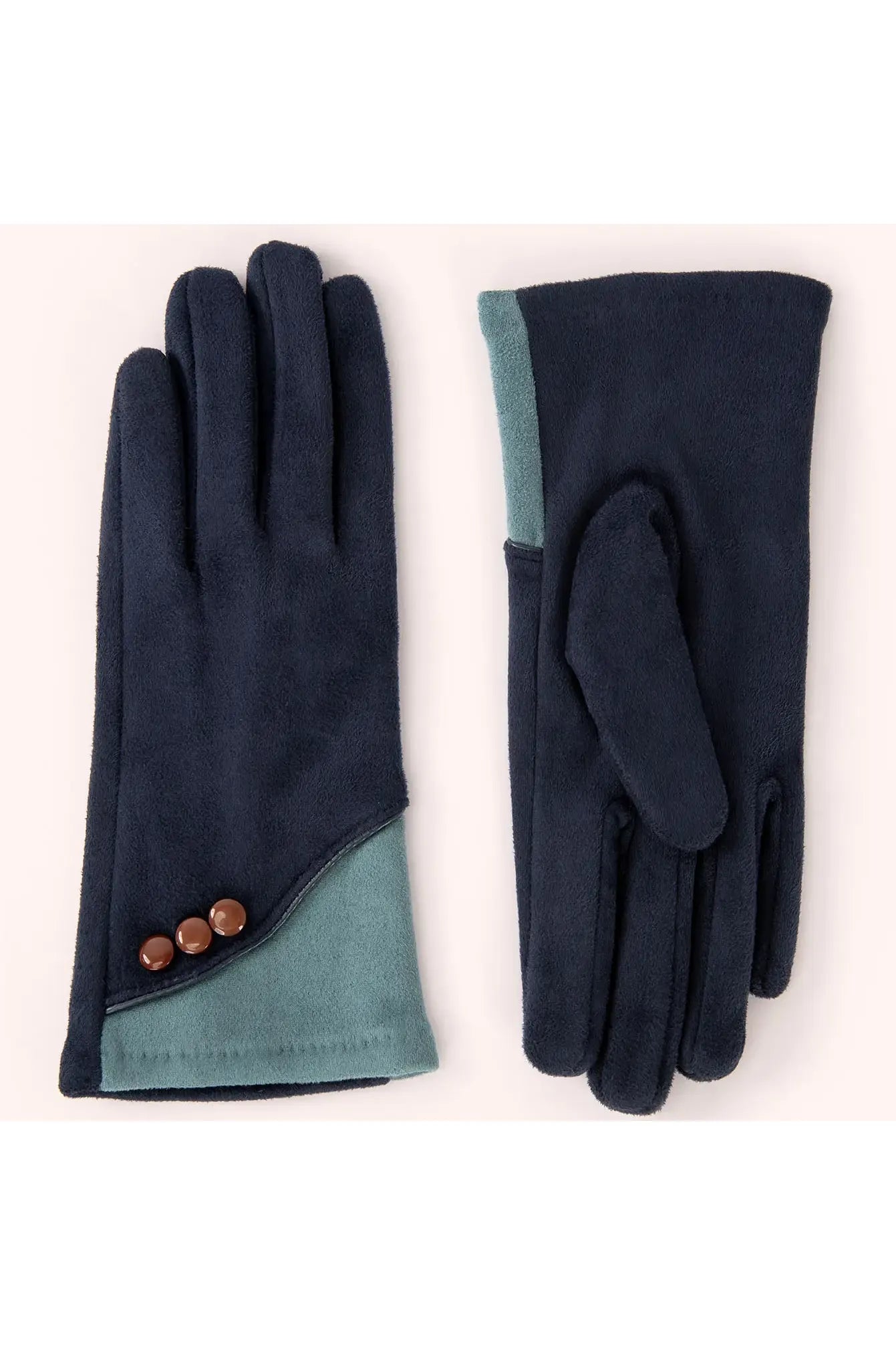 Navy & Ice Fall Winter Fashion Gloves