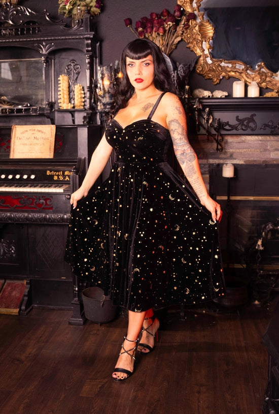 Lunar Luxe Velvet Dress