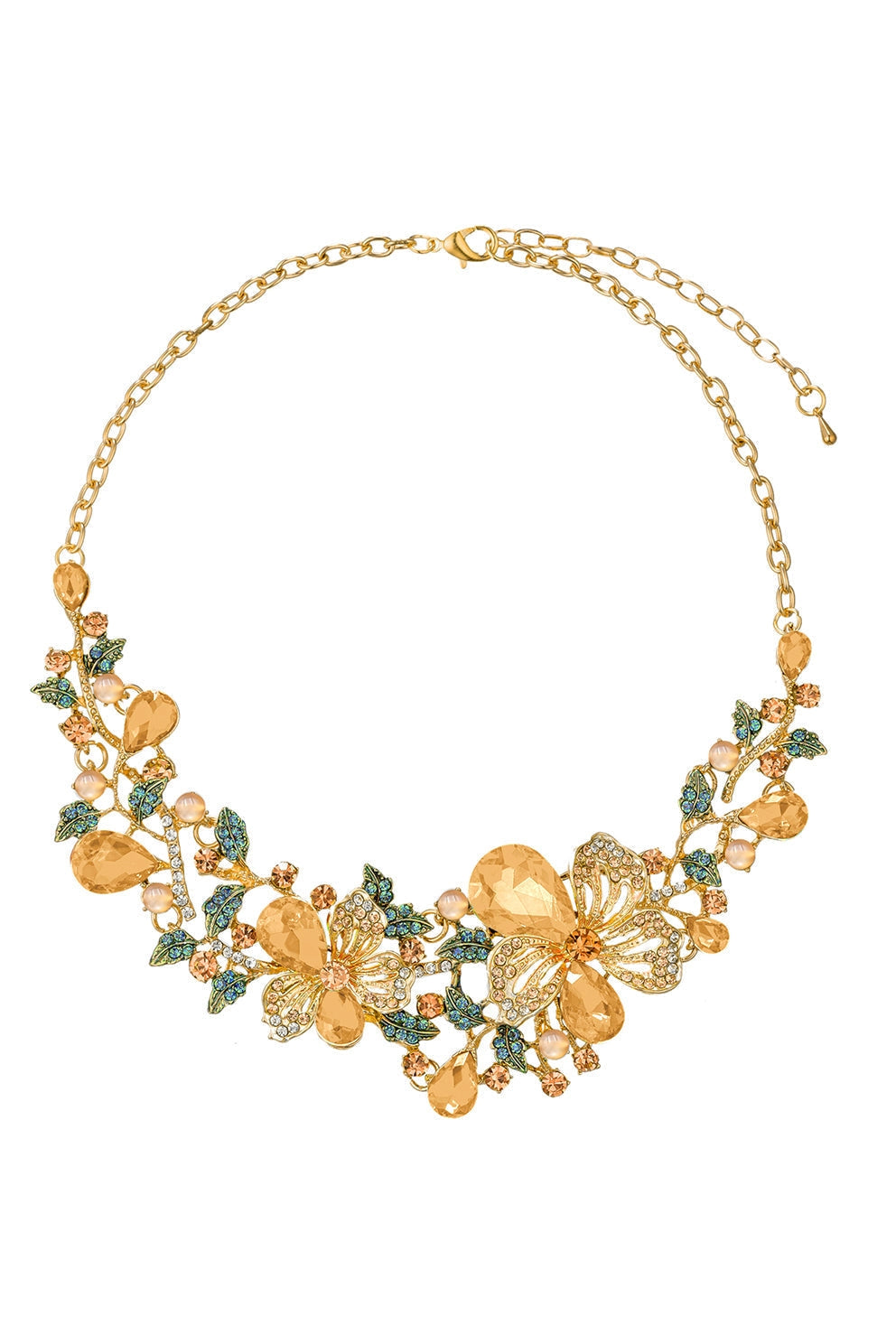 Adeline Floral Statement Wedding Party Necklace