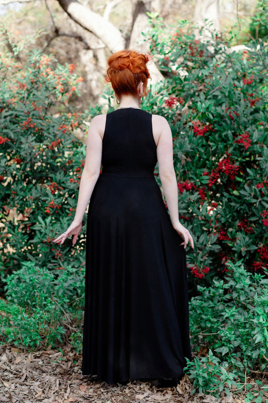 Starry Night Mesh Cutout Maxi