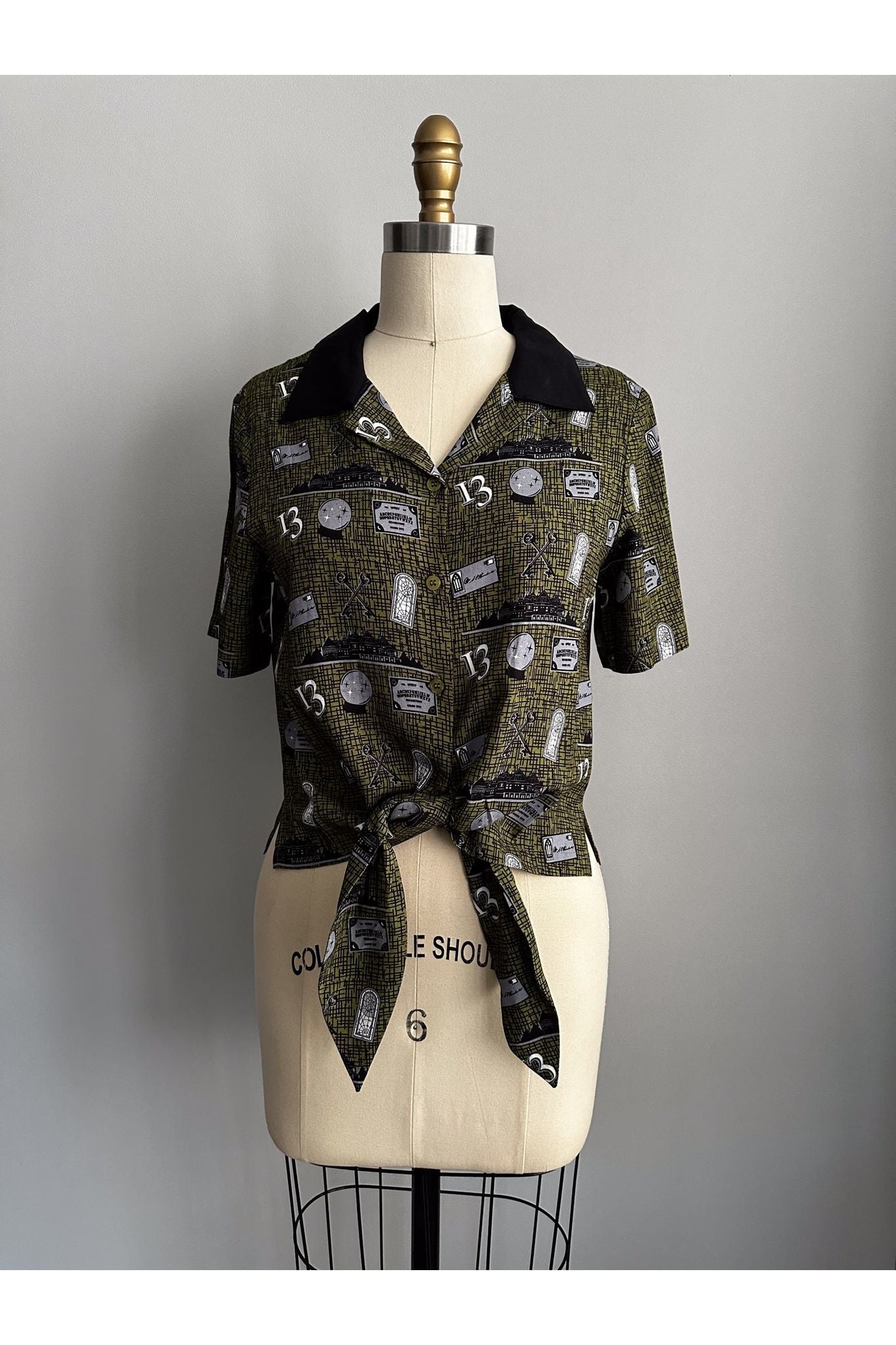 Winchester Mystery House® All Over Print Cropped Camp Shirt