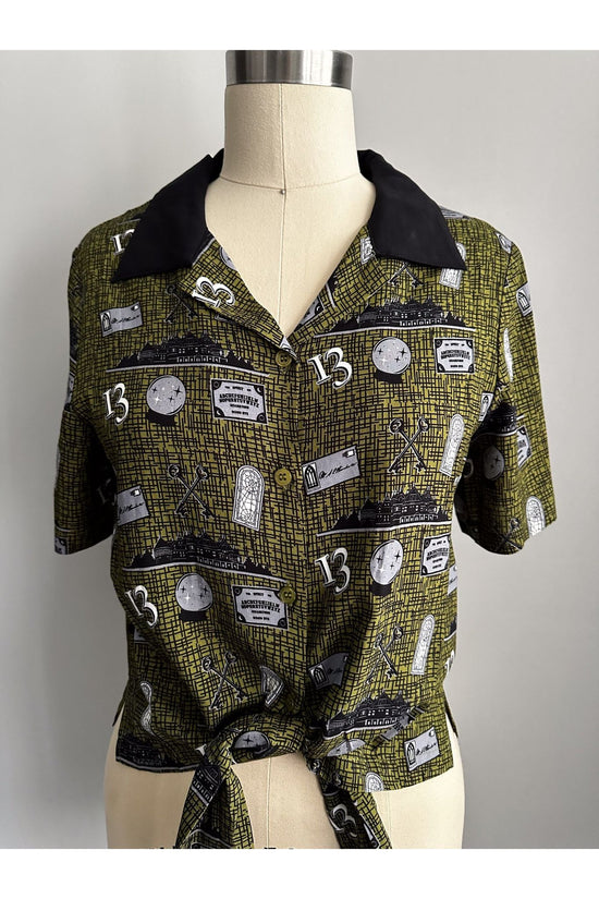 Winchester Mystery House® All Over Print Cropped Camp Shirt