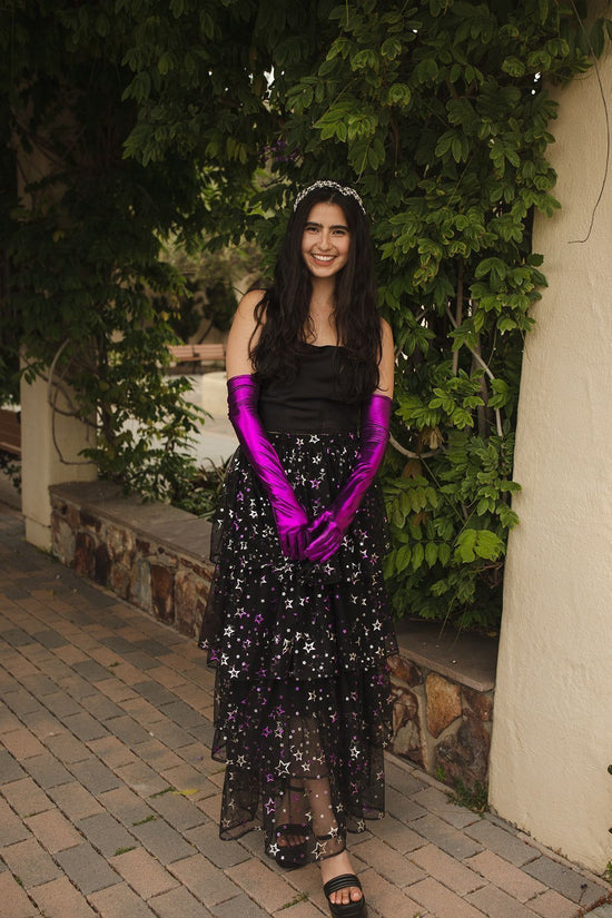 Amethyst Stars Tiered Maxi Skirt