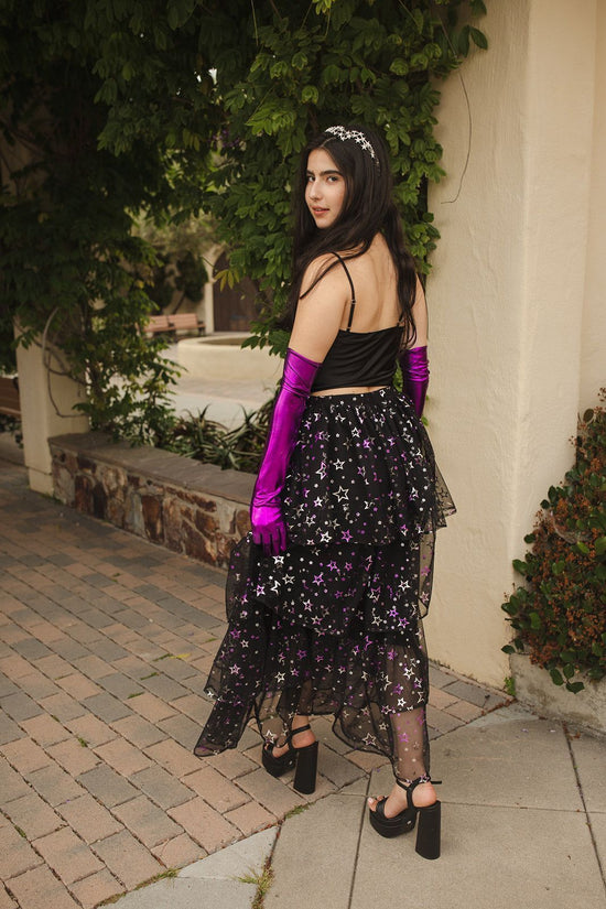Amethyst Stars Tiered Maxi Skirt
