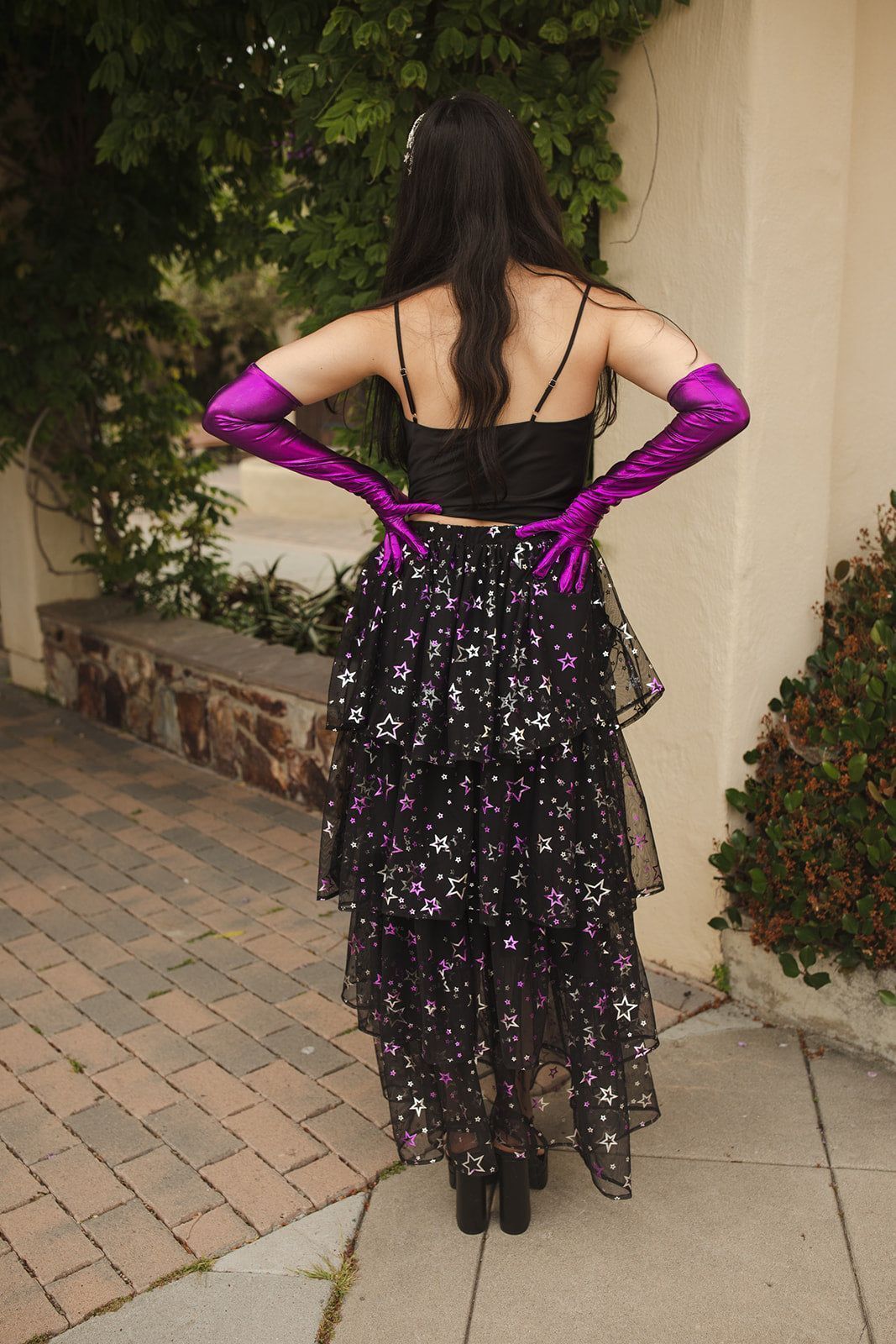 Amethyst Stars Tiered Maxi Skirt