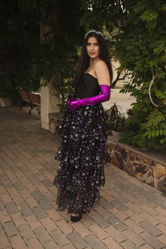 Amethyst Stars Tiered Maxi Skirt