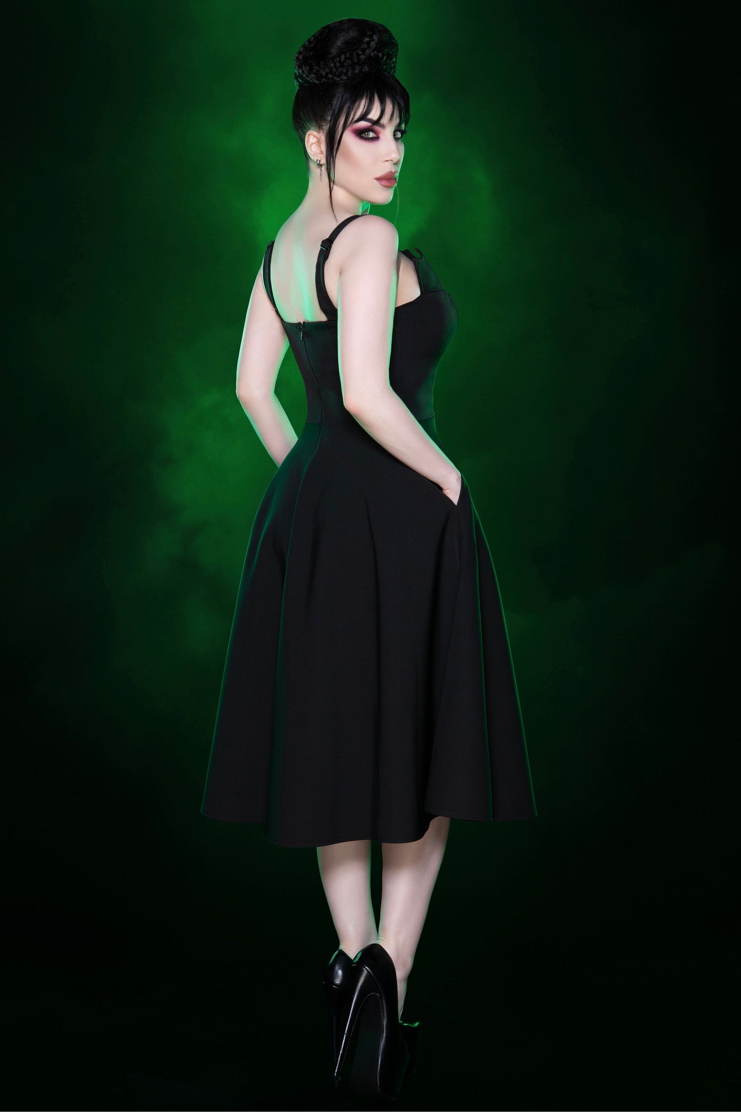 Queen of the Night Swing Dress
