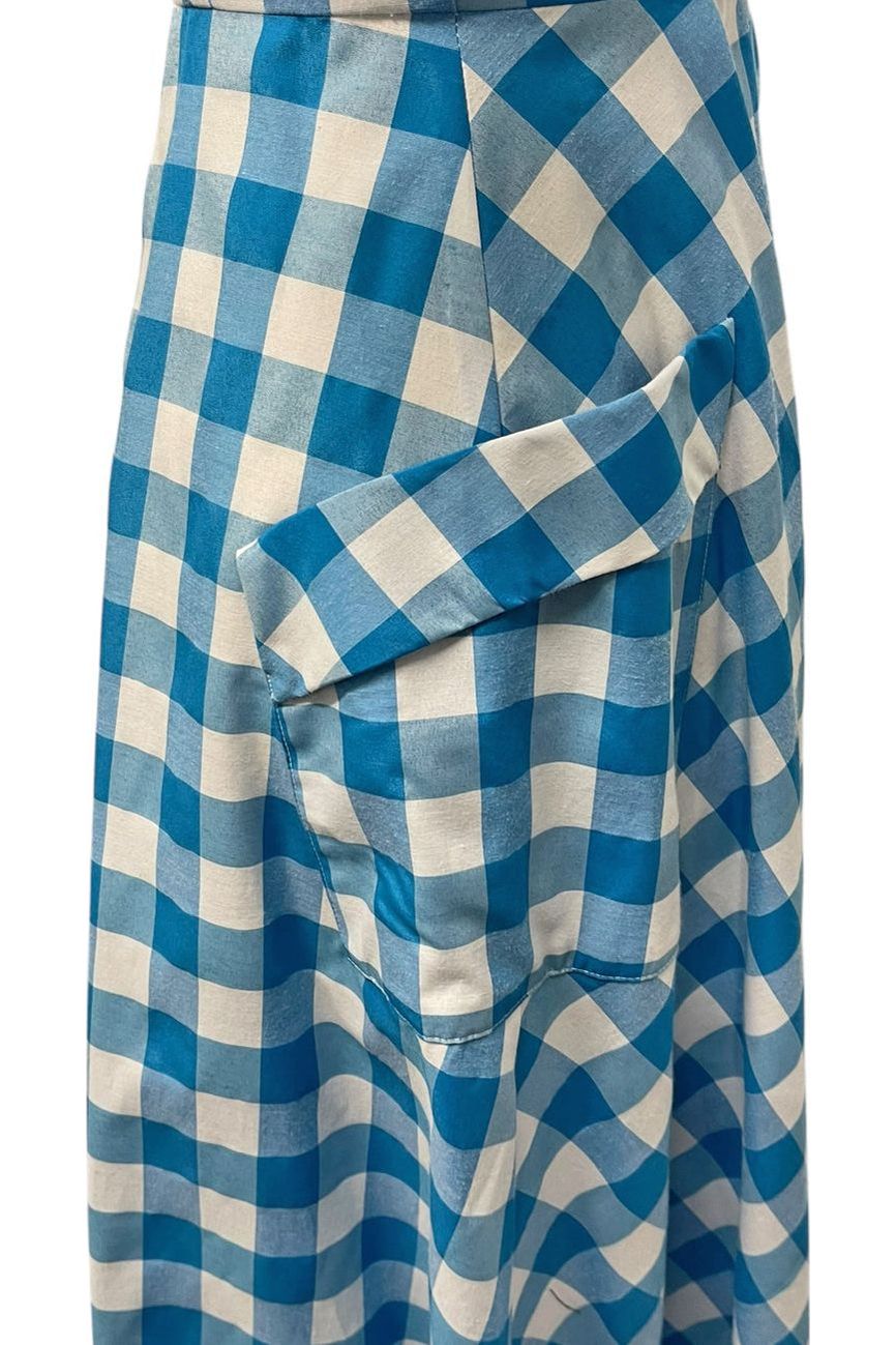 Scout Blue Gingham Shawl Collar Meadow Dress