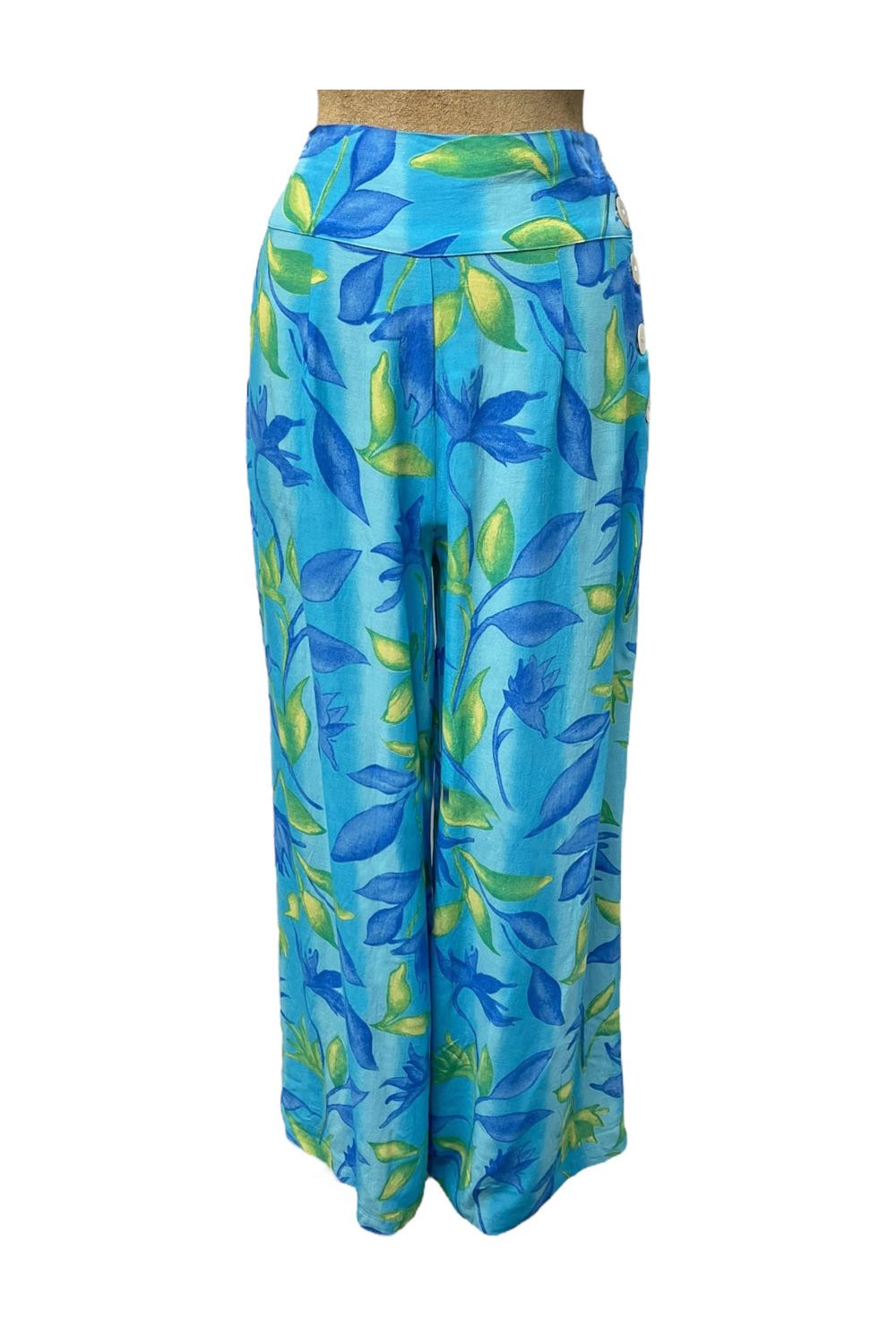 Blue Lagoon High Waist Palazzo Pants