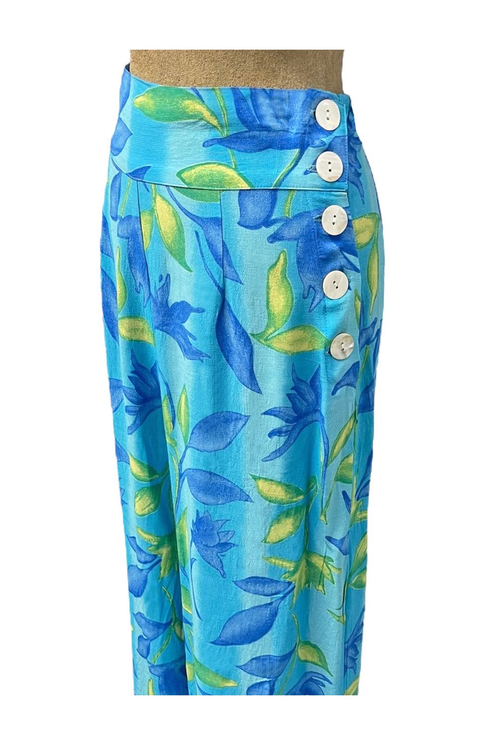 Blue Lagoon High Waist Palazzo Pants