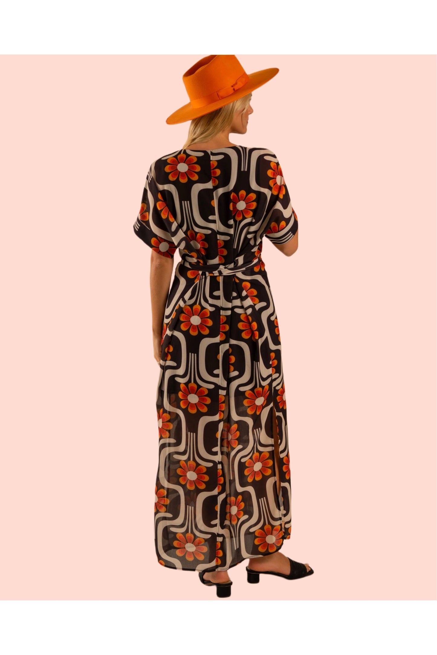 Kaftan Caftan Dress All Over Wild Flower Pattern