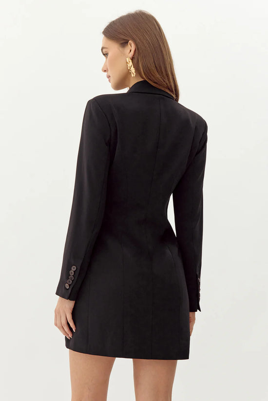 Suits You Swell Pleated Front Blazer Dress