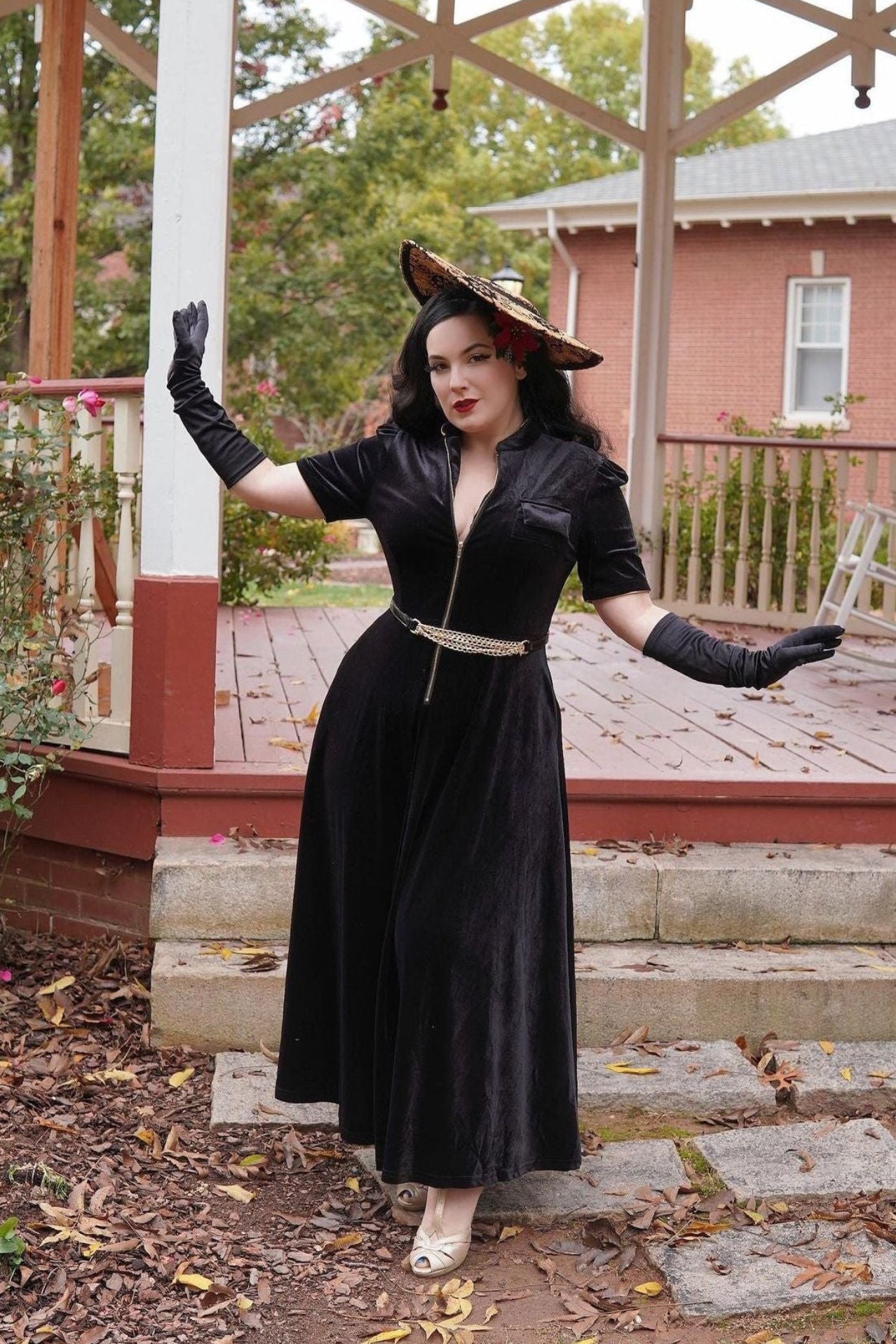 Sweetest Taboo Black Velvet Designer Maxi Dress 3X