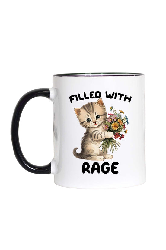 Filled with Rage Kitten Ceramic Coffee Tea Mug