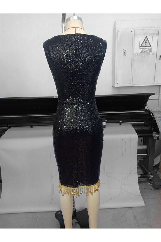 Pauline Sacred Heart Sequin Wiggle Dress