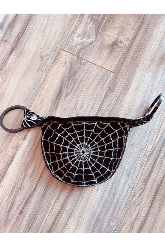 Spider Chain Velvet Wristlet