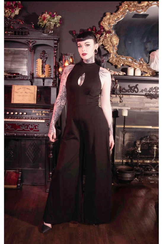 Spellbound Keyhole Black Jumpsuit