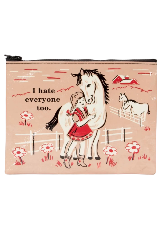 I Hate Everyone Too Recycled Zippered Pouch12