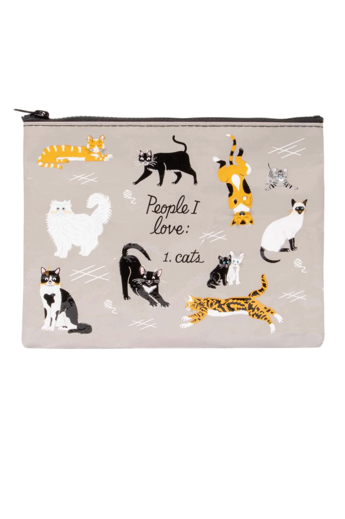 Load image into Gallery viewer, People I Love: Cats Recycled Zippered Pouch
